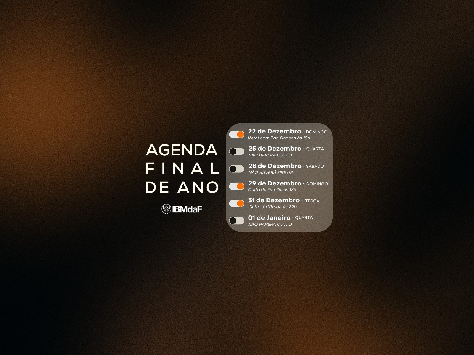 AGENDA FINAL DE ANO