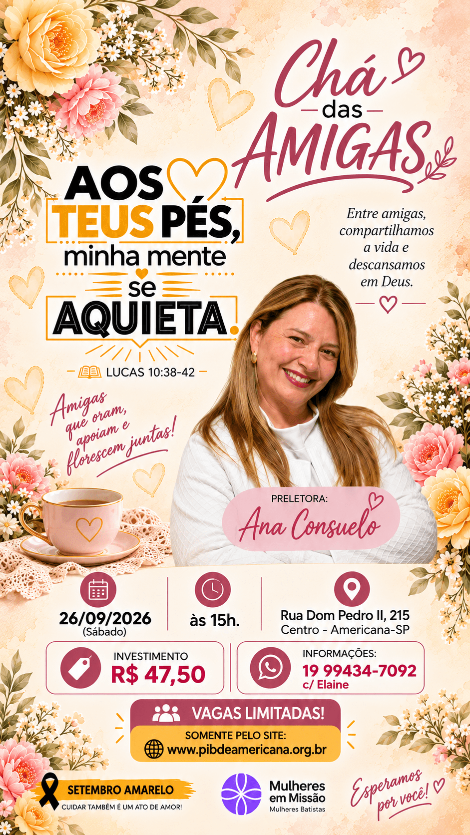 Chá das Amigas - Aos Teus Pés Minha Mente Se Aquieta