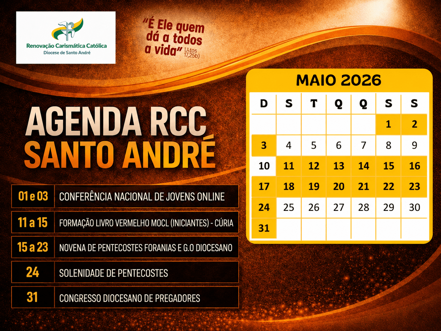 Agenda Maio
