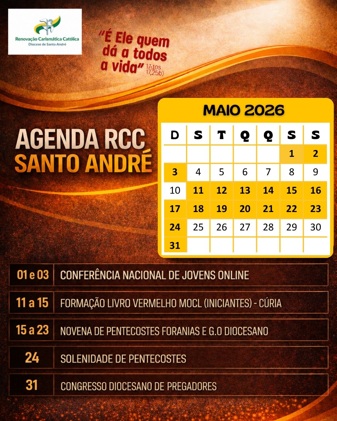 Agenda Maio