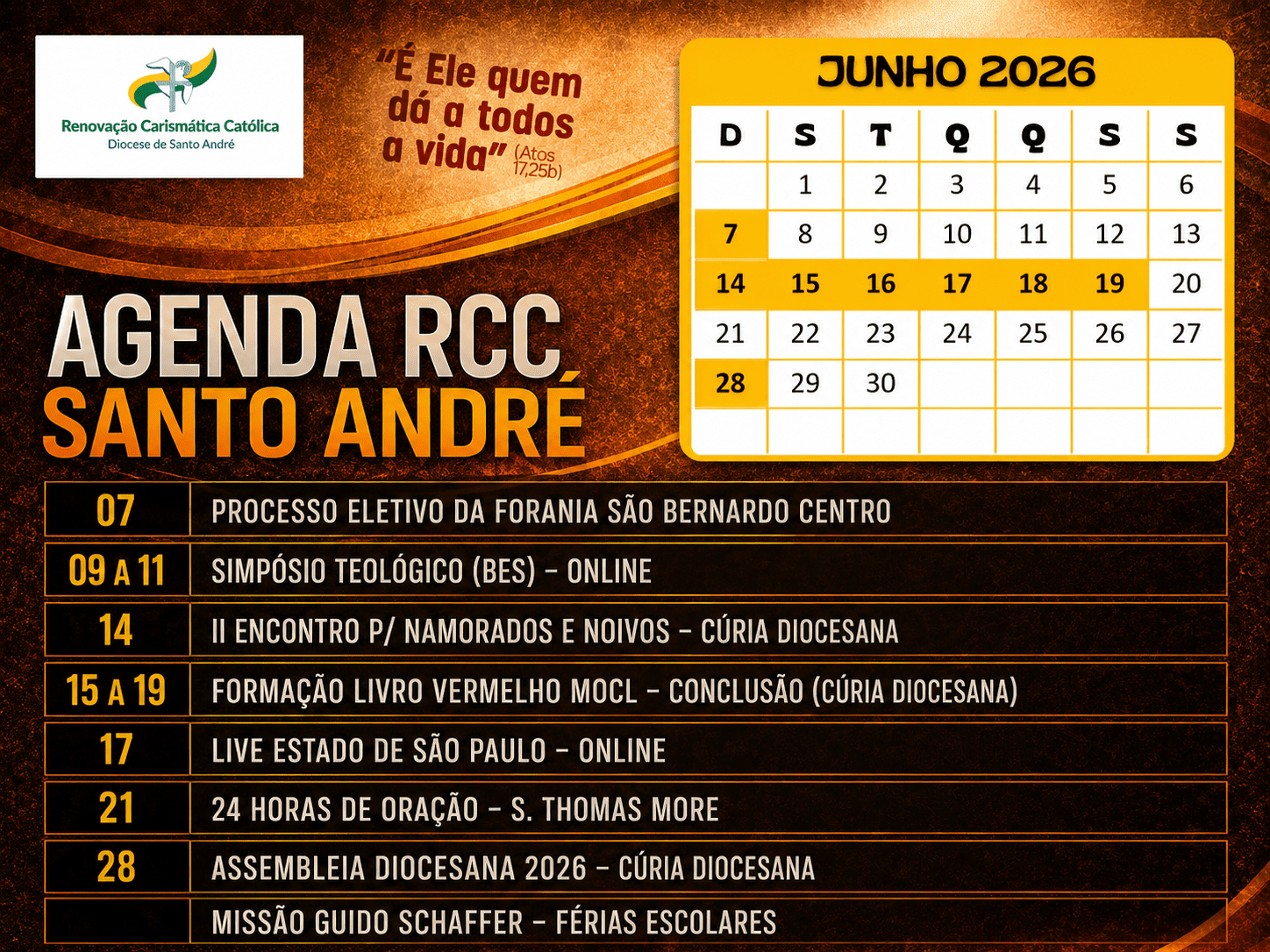 Agenda Junho