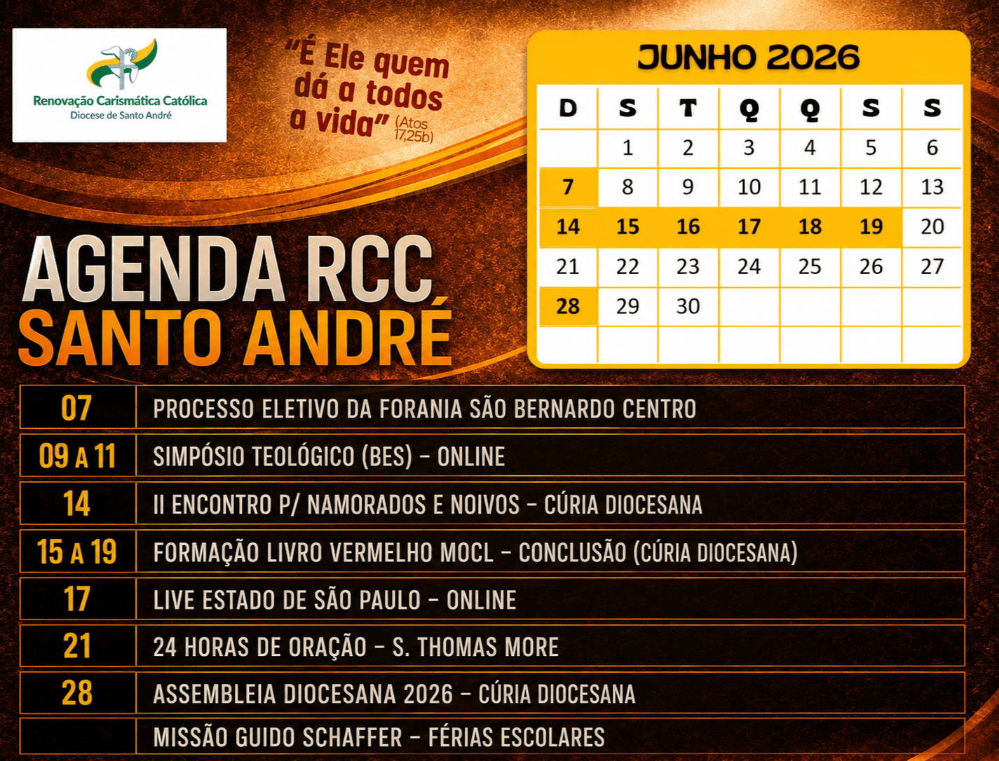 Agenda Junho