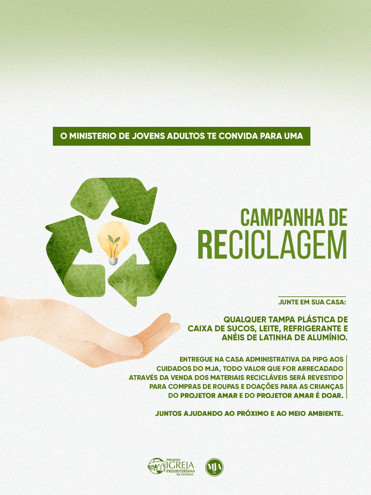 Campanha de reciclagem MJA