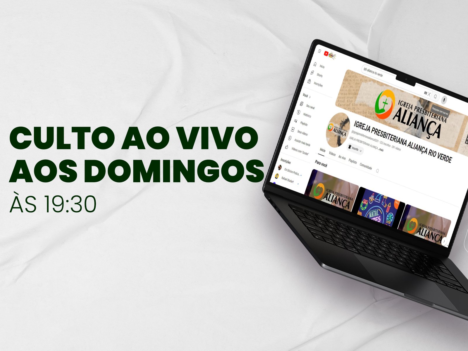 Cultos ao Vivo Todos <br> os Domingos às 19h