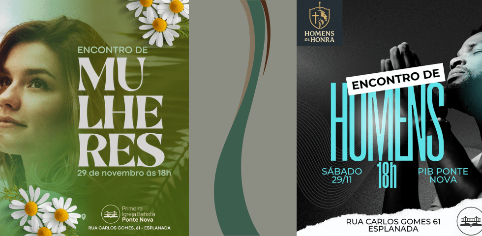 Encontro das Homens e das Mulheres | Dia 28 de novembro - 18h